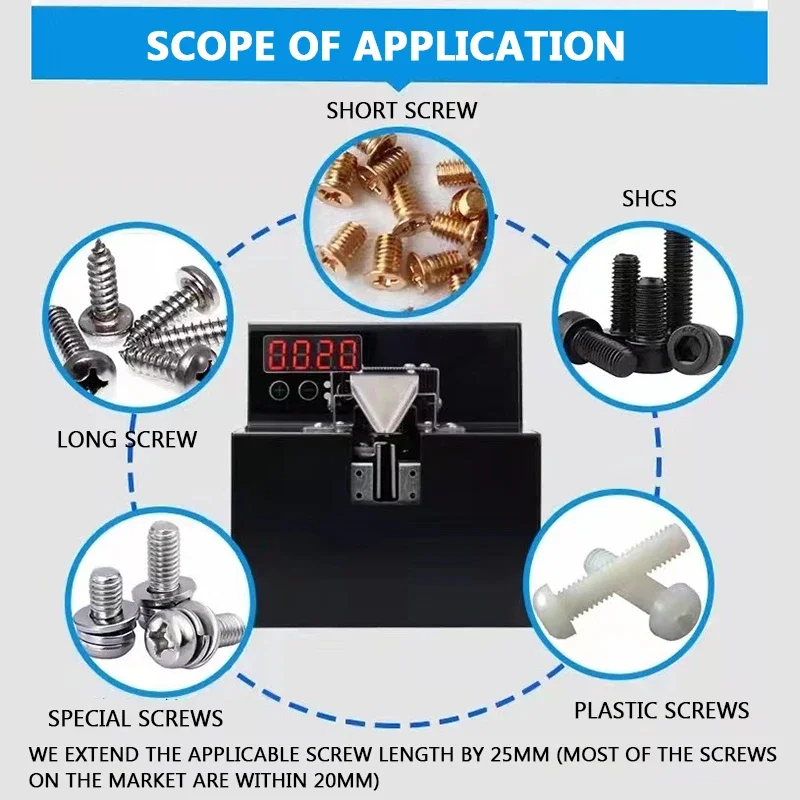 Fully Automatic Adjustable Lengthened Track Screw Feeder Arrangement Machine 0728 09816 Digital Display Counting