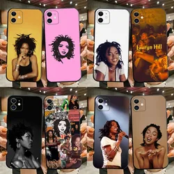 Singer L-Lauryn Hill Phone Case For iPhone 15,14,13,12,11,Plus,Pro Max,XS,X,XR,SE,Mini,8,7 Soft Silicone Black Cover