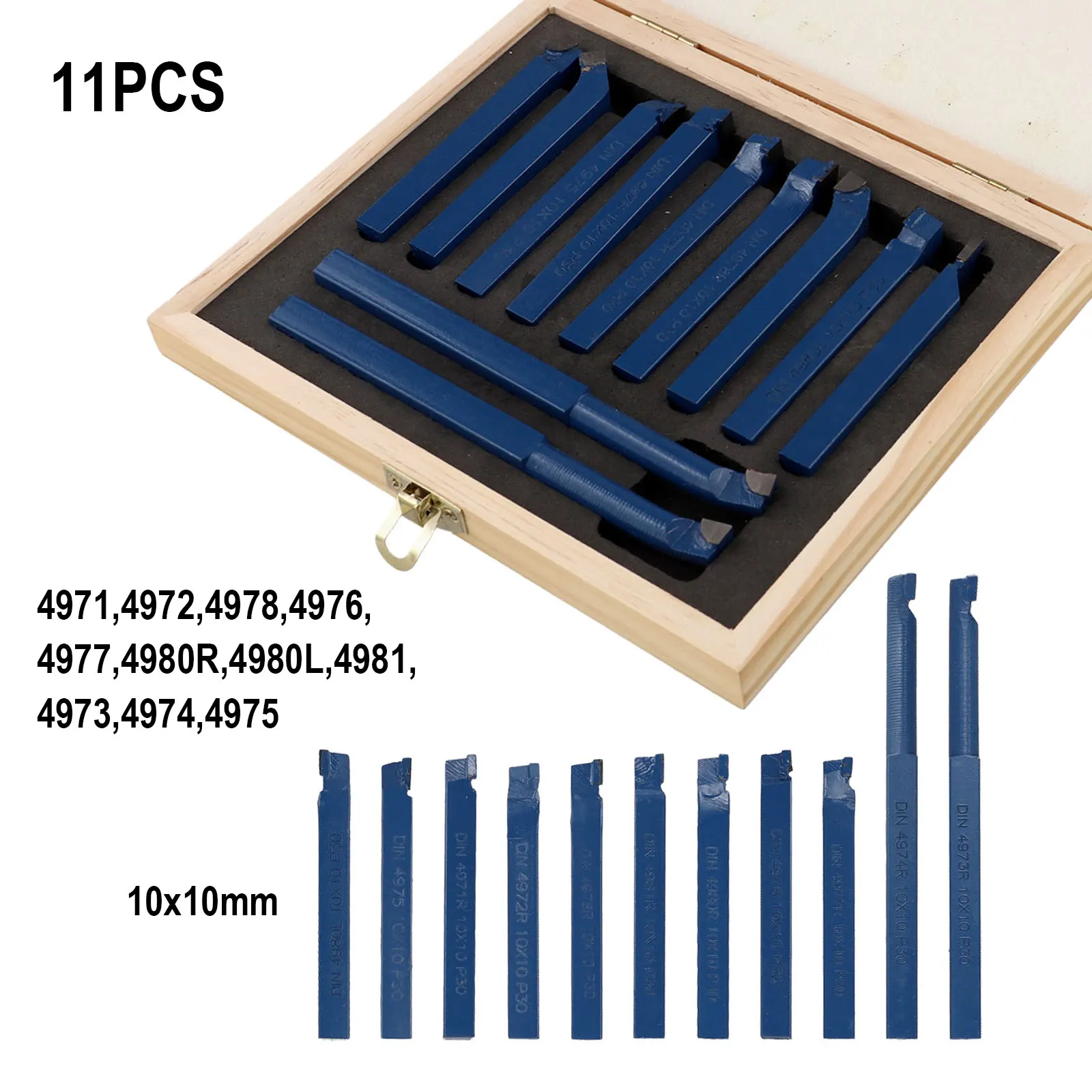 

Lathe Tools Tip Milling Cutter External Turning Tools Outer Circles Planers 1 Set 10mm/12mm 11PCS Bit Brand New