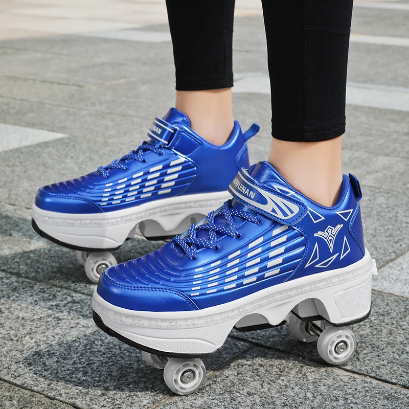 Fabric roller skates Girls casual Morphed Parkour roller skates running shoes for adults and children