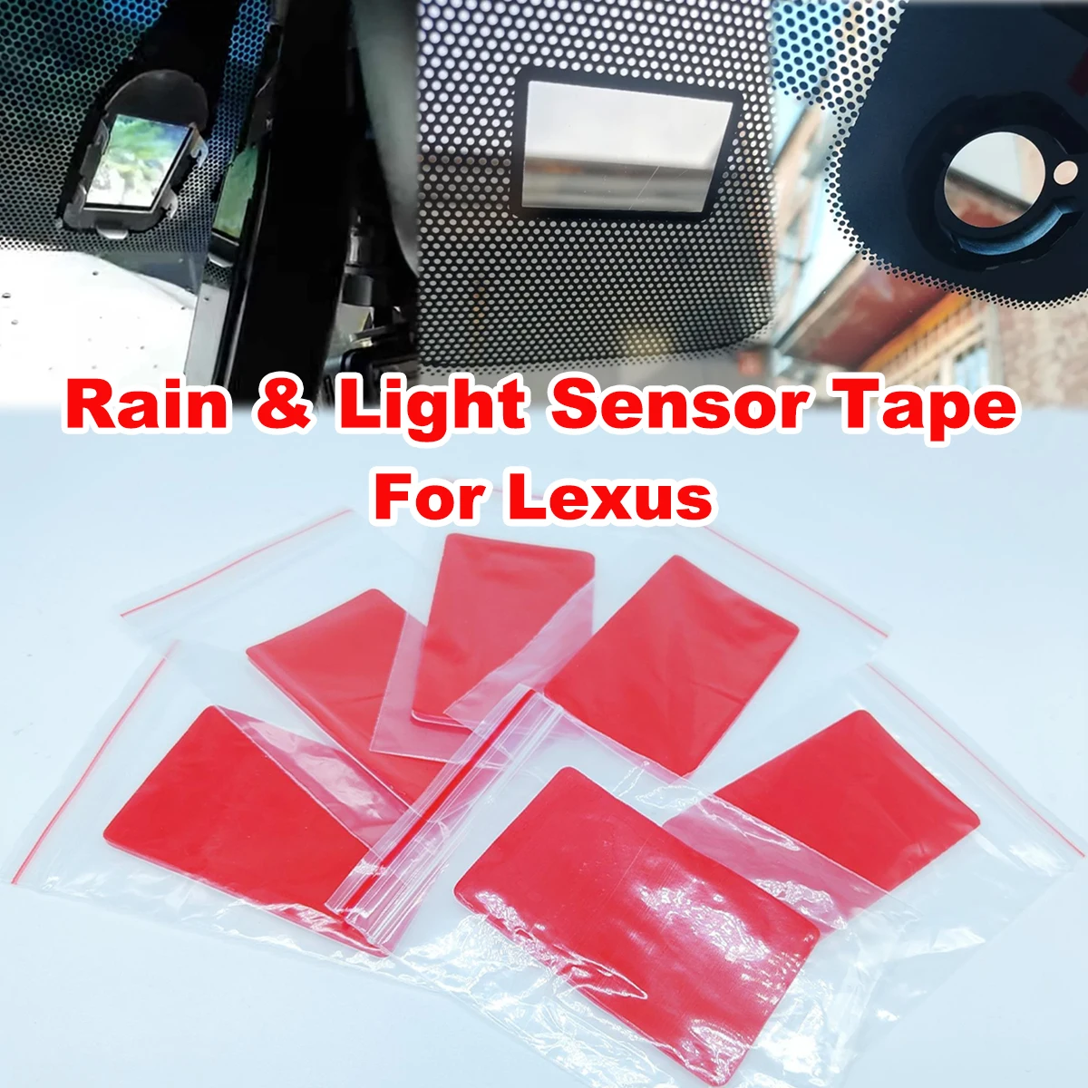 

For Lexus IS200d IS250 LS600h Rain&Light Sensor Gel Adhesive Film Silicone Cushion Pad Windscreen Chip Repair Multi-Purpose Tape