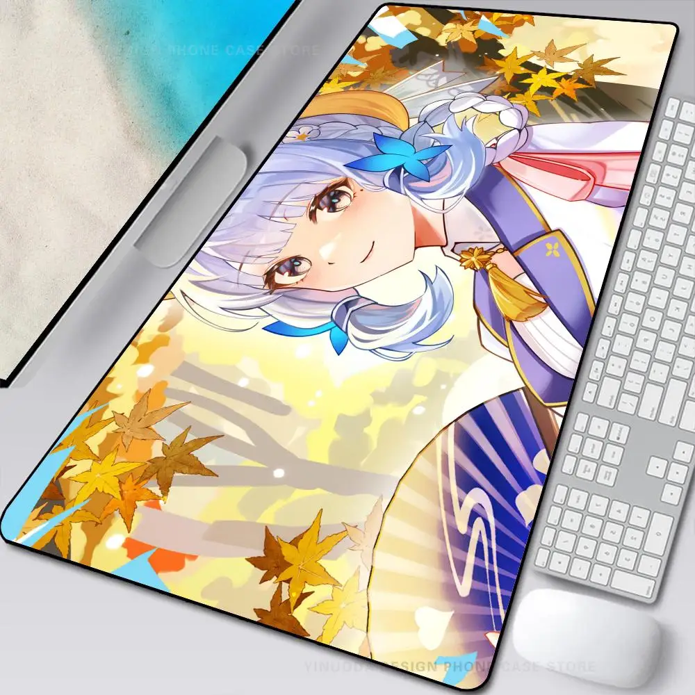 

Kamisato Ayaka Genshin Impact Mouse Mat Desk Mat With Pad Gaming Accessories Prime Gaming XXL Keyboard Pad Stitch Padding Mat