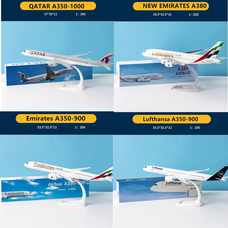 

Модель 1:200/Lufthansa/DELTA/ETHIOPIAN/QATAR/IBERIA/Emirates/THAI/A350, авиакомпания, сборка самолета, дисплей самолетов