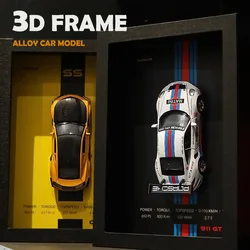 Wooden 3D Photo Frame With Metal Sports Car model AE86 Lyken Lambor Racing Car Hanging Painting Home Decor Commemorative Gift
