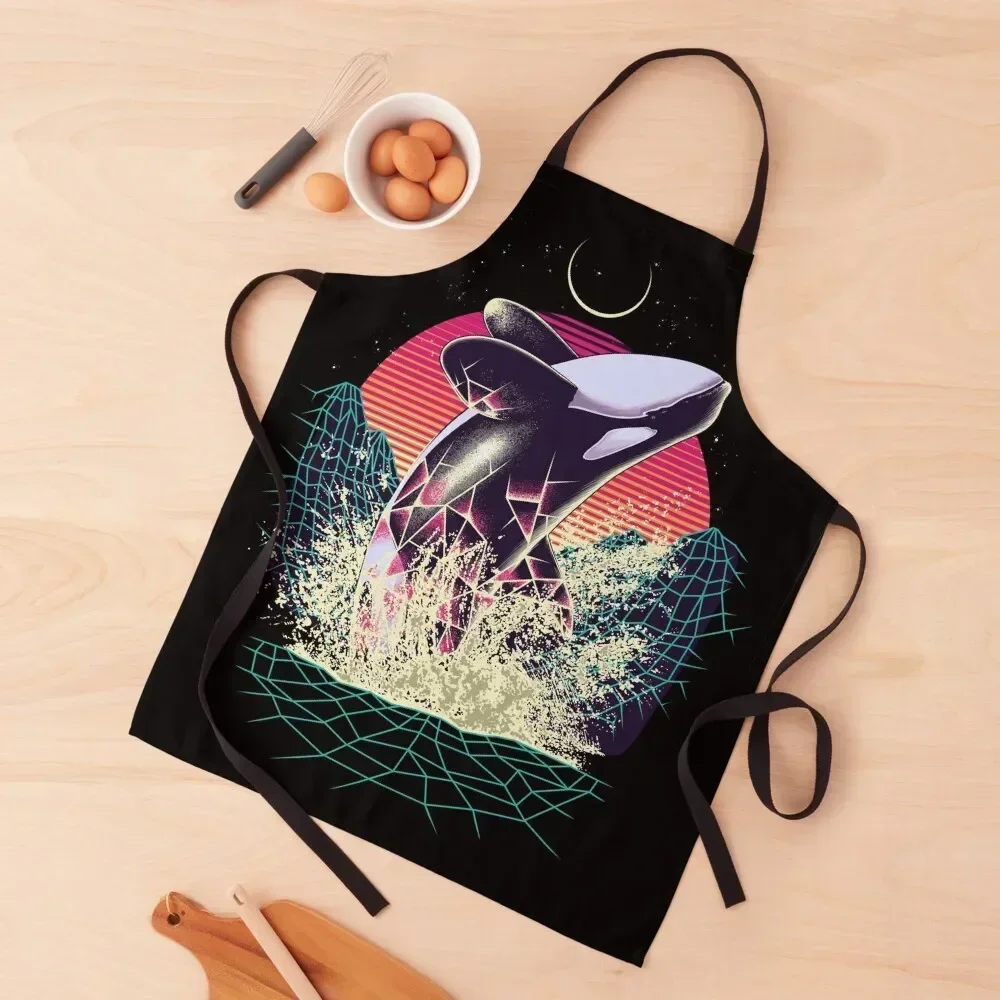 

Jumping Orca [ Geometric Series ] Apron Women's Dress Utensils For Kitchen Things For The Kitchen Women's Home Clothes Apron