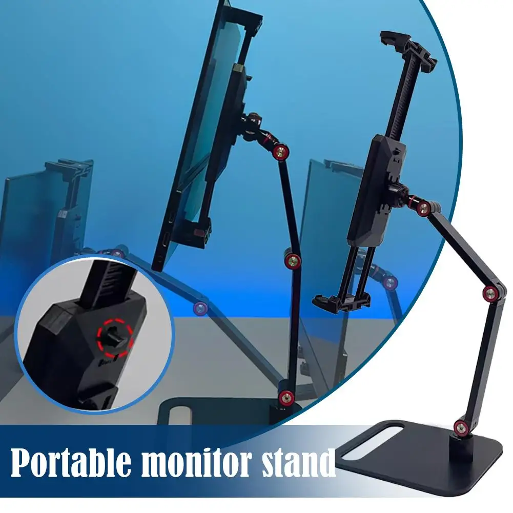 Imagem -03 - Suporte para Monitor Portátil para Tablet Suporte Giratório 360 ° Suporte para Tablet Braçadeira Desktop 18.5 Ajustável Z7n7