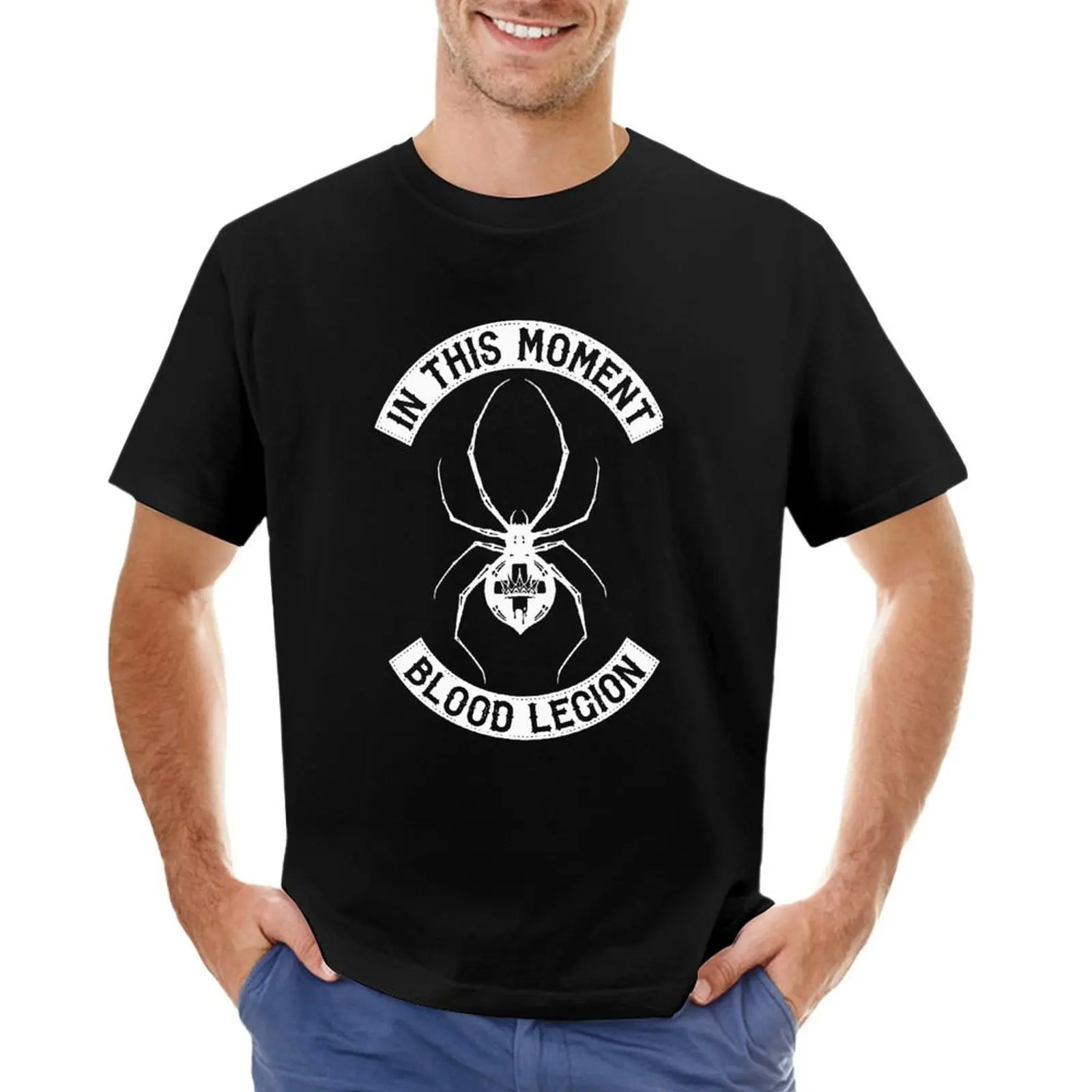 Black in This Moment Widow Mc Blood Legion T-Shirt kawaii clothes customs quick drying mens graphic t-shirts anime