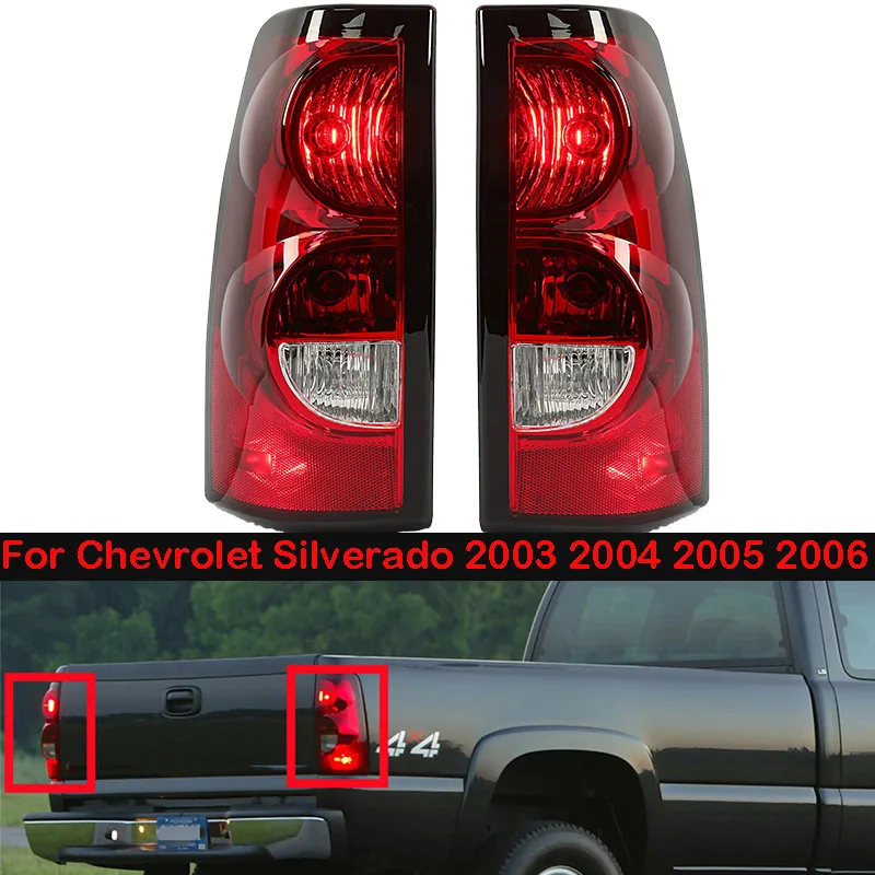 

Car Rear Bumper Tail Light Assembly For Chevrolet Silverado 2003 2004 2005 2006 Brake Stop Reverse Lamp