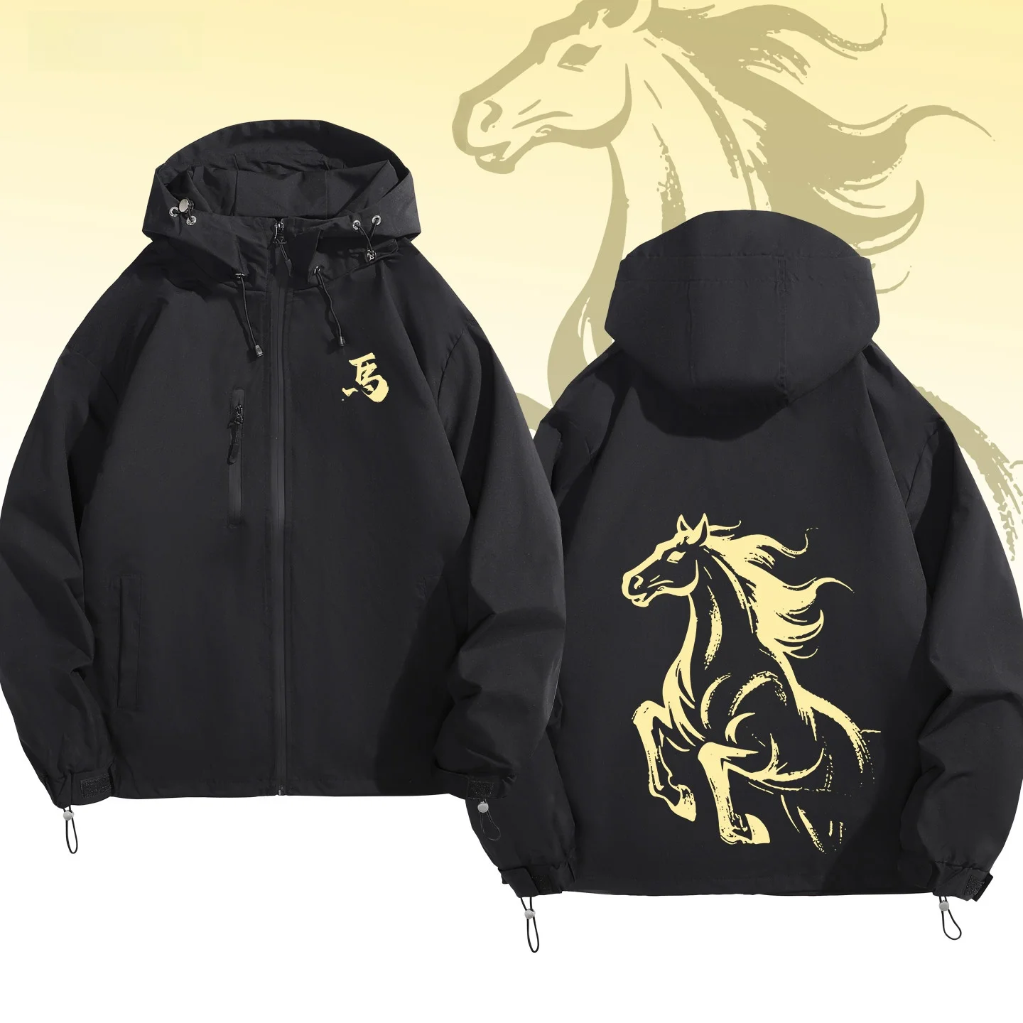 

Повседневная ветровка для мужчин на осень-зиму из полиэстера с застежкой-молнией, стандартной длины, в стиле casual.