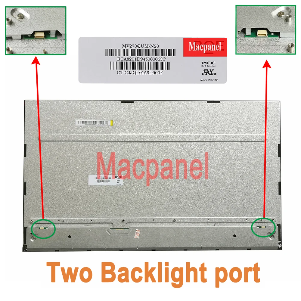 Imagem -02 - Tela Lcd 4k Original para Lenovo Yoga Aio Conector de Retroiluminação Lmv270qum-n20 Mv270qum N20 727arh6 Novo