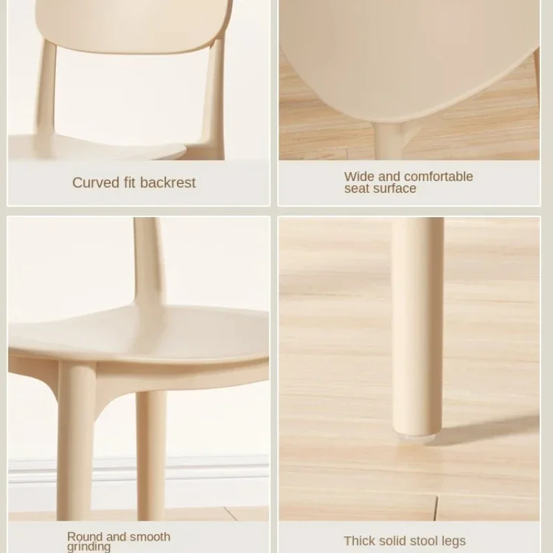 Plastic Floor Designer Chairs Vanity Nordic Mobile Dining Chairs Modern Restaurant Sillas De Comedor Bedroom Furniture