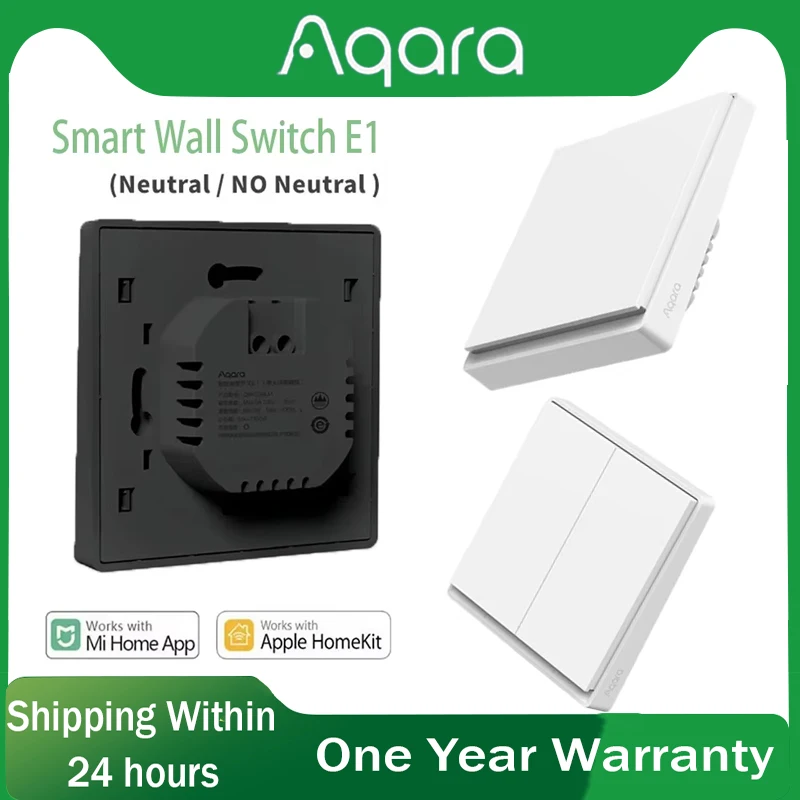 

Aqara Zigbee 3.0 Wireless Smart Wall Switch E1 Wireless Light Switch Key LED Light Switches Smart Home For Xiaomi MiHome Homekit