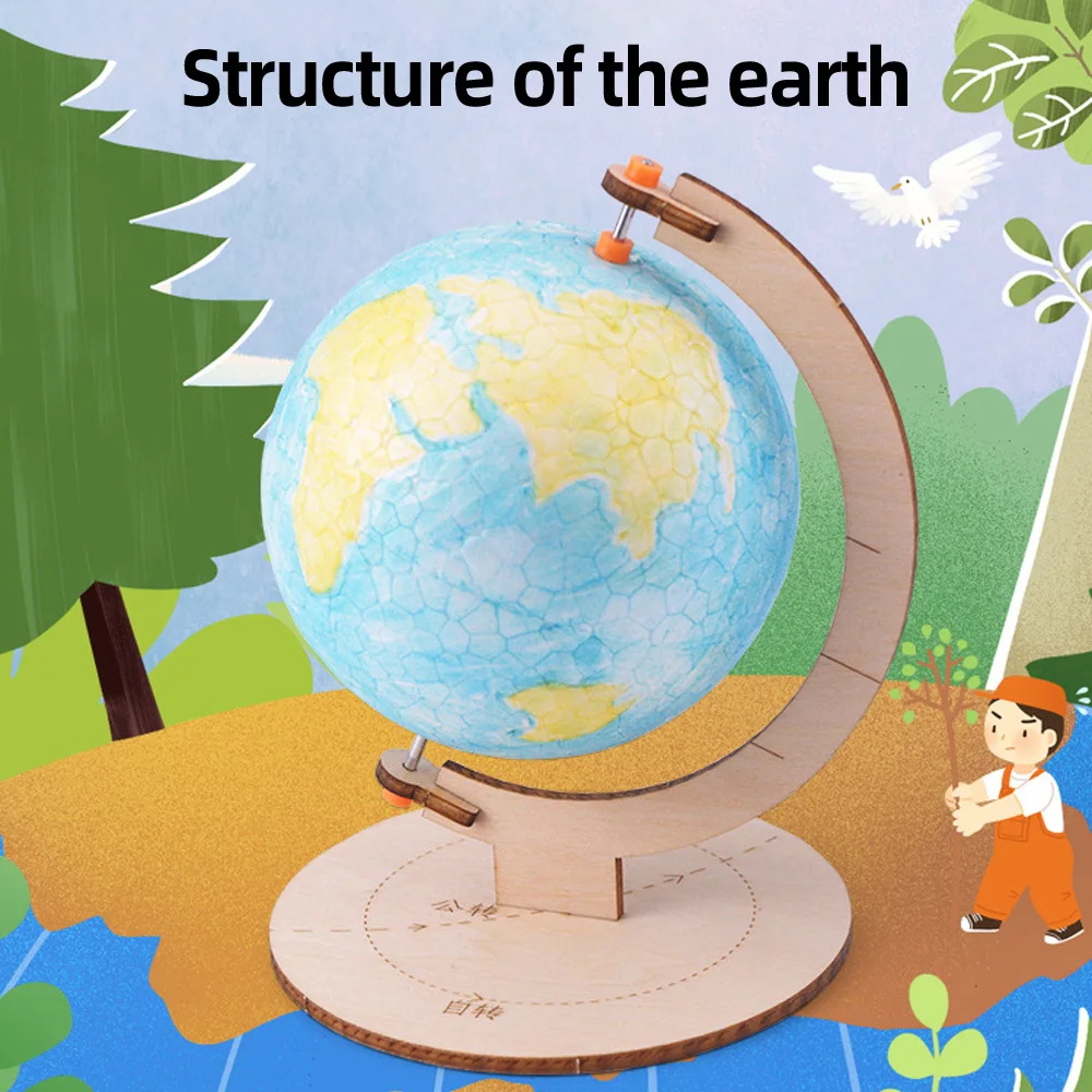 DIY Earth Globe Model Science and Technology Invention Hand-made Self-made Assembly Materials Science handmade toys physics toy