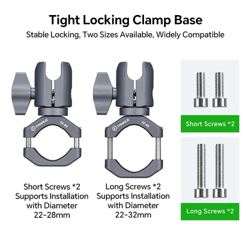 Imagen 2 del producto FANAUE-soporte para teléfono móvil de motocicleta, extensión de manillar, aro, Base de cabeza de bola, cámara deportiva, desmontaje rápido, antirrobo