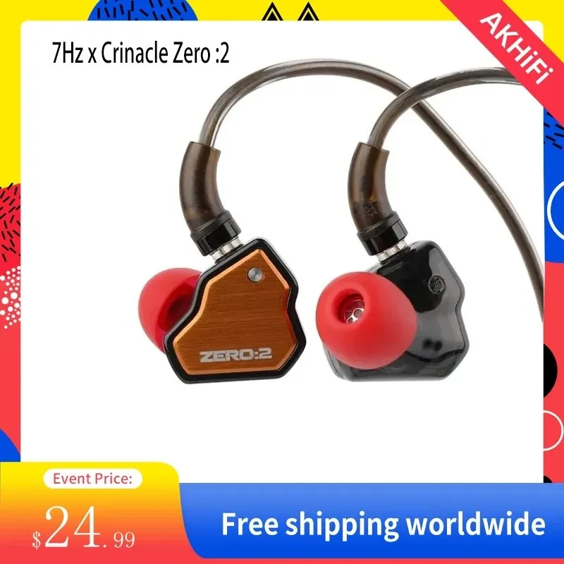 

Проводные наушники-вкладыши с динамическим драйвером, 7 Гц, Zero 2 /Zero X Crinacle, 10 мм, Iem, игровые наушники с проводом Ofc, Iem, для музыкантов, без микрофона