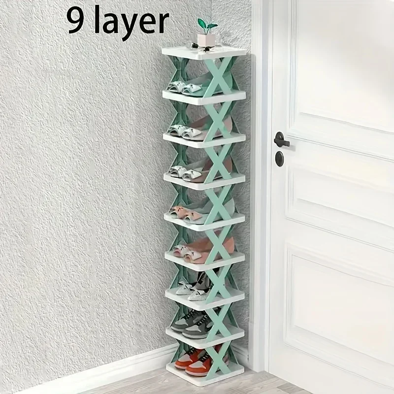 

1pc multi-layer plastic foldable and detachable shoe rack saves family space and is suitable for corridor bedrooms.