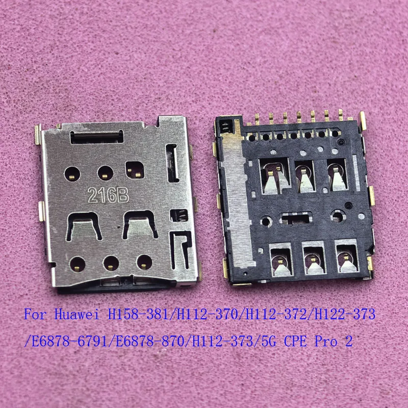 1-100Pcs Sim Card Reader Tray Holder Connector Plug For Huawei Router Wifi H158-381 H112-372 H122-373 5G CPE Pro 2 E6878-870 370