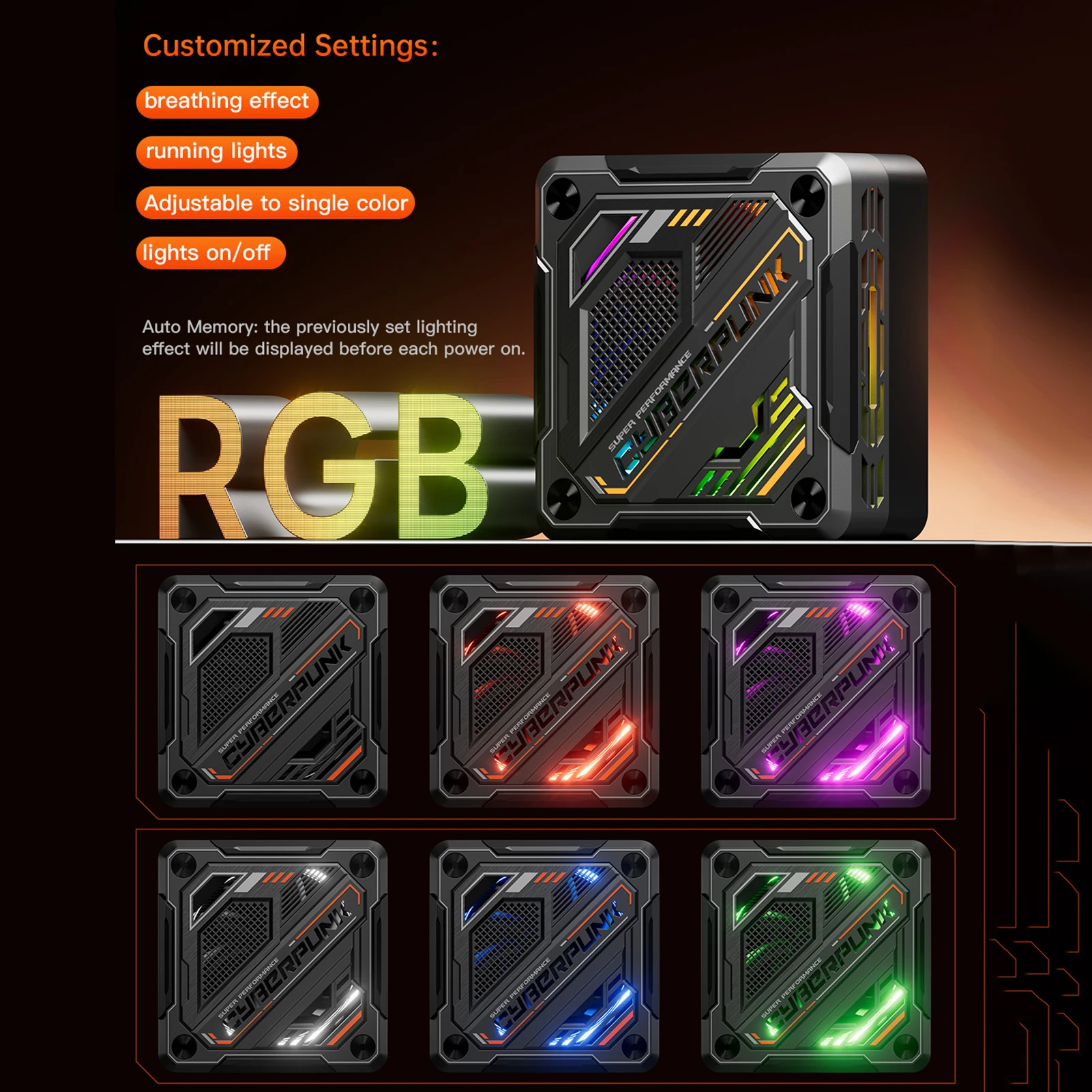 

Мини-ПК Мини-настольный компьютер 8 ядер 16 потоков RGB освещения WIFI6 BT5.2 Поддержка 4K тройного экрана для офисной конференции