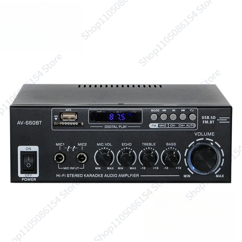 

AV-660BT Bluetooth U disk power amplifier amplifier two-channel power amplifier