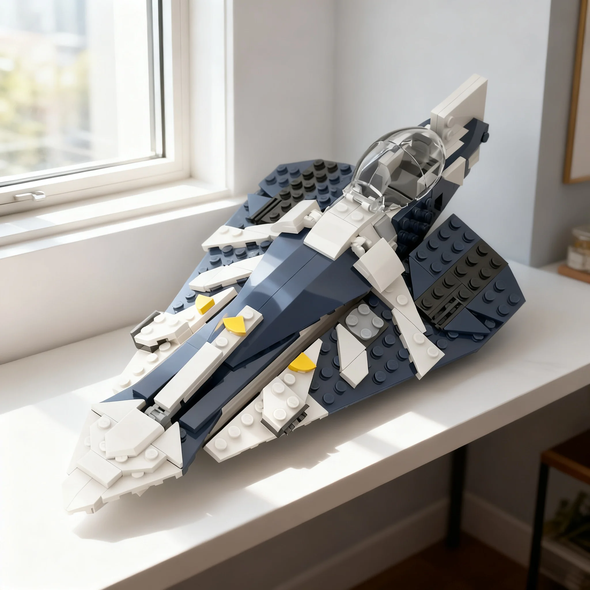 261pcs MOC Star Battle Plo Koon's Interceptor Plo Koon Model Toys Building Blocks Architecture Christmas Gift Craft Collection