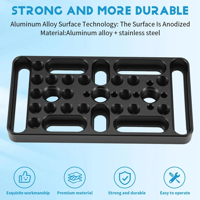 Snelsluitplaat Multifunctionele Uitbreidende Koude Schoen Kaasplaat Dubbele Gat Buisklem Driepoot Adapterplaat