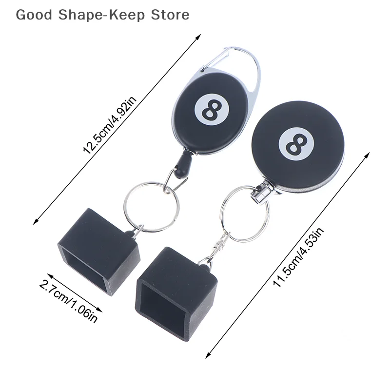

1Pc Black Retractable Rope Chalk Holder W Mounting Clip Billiard Telescoping Chalk Holder Snooker Pool Cue Chalk Holder Keychain