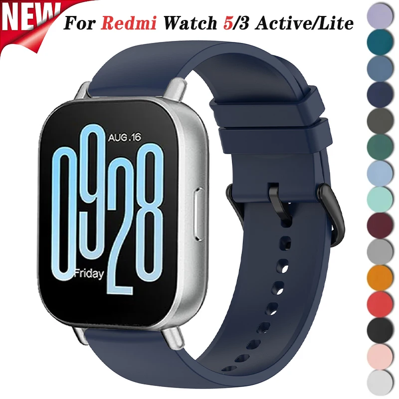 Sports Silicone Strap for Redmi Watch 5 Active 22mm Band Bracelet for Xiaomi Redmi Watch 3 Active 3 Lite Wristband Accessories