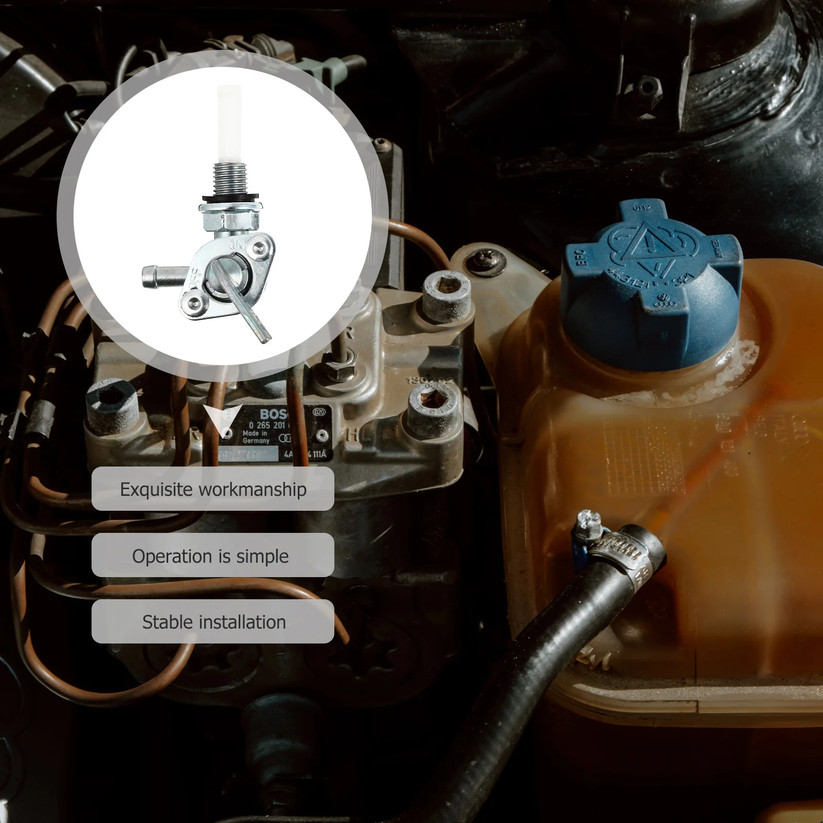 

Gas Tank Assembly Gas Shut Off Valve For Engine Oil Tank Universal Fuel Switch Zinc Alloy Sealing Ring Anti-Leakage