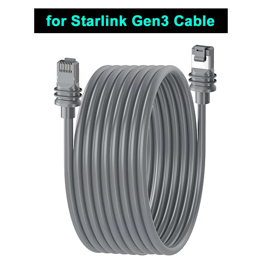 

for Starlink Gen3 Power Cable 10M/23M Long Extension Cord Ethernet Cable with Waterproof Design for Starlink V3 Accessories