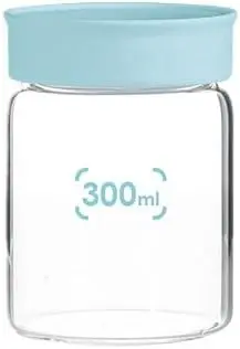 Food grade Glass Airtight Glass  Canister With PP Airtight Lid, BPA Free , Clear Food  Container Kitchen Pantry  Jar For Flour C