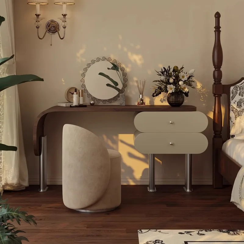 

Luxury Bedroom Bedside Makeup Dresser Table Modern High-end Bedside Storage Integrated Makeup Table