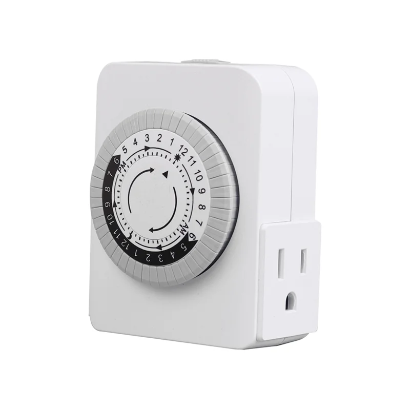 

B86B-24H Cycle Mechanical Switch Timer Socket US Plug Auto Power Off For Home Appliances Control Motorcycle Charging Timer
