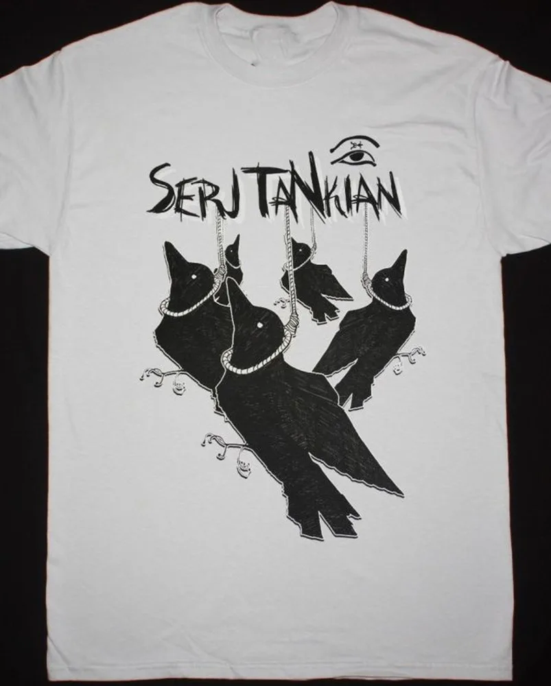 Serj Tankian VTG white T-shirt short sleeve All sizes S to 45Xl 1F468 Anime pattern clothing high quality 100% cotton  slee