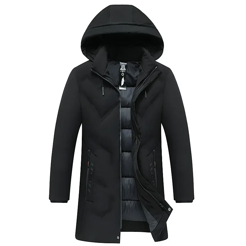 Men's Clothing Top Quality New Brand Hooded Casual Fashion Long Thicken Outwear Parkas Jackets Winter Windbreaker Coats