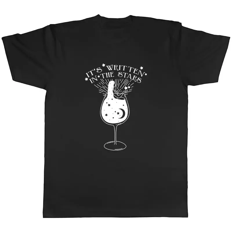 Wine Lover Mens T-Shirt It's Written in the Stars Funny Tee Gift