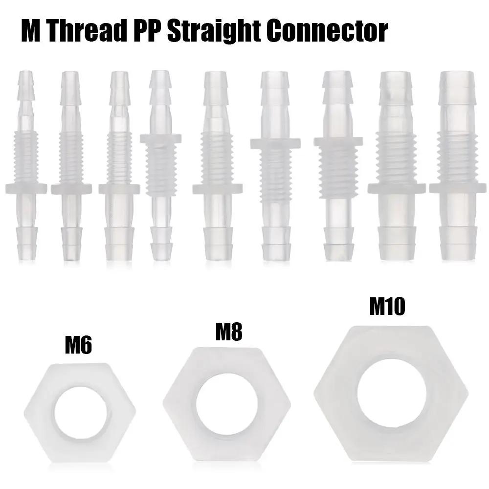 

5pcs 3~8mm Air Pump Pagoda Joints Fish Tank Adapter Thread Hex Nut Straight Connectors Hose Fittings