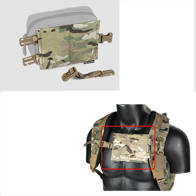 Tactical Hunting Militry Backpack Accessories Chest Balance Strap Extended MOLLE Panel Outdoor Mountaineering Hiking