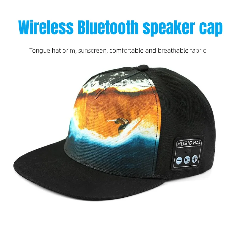 Outdoor Peaked Cap With Bluetooth Speakers Detachable Wireless Adjustable Music Baseball Cap Running Sports Gift