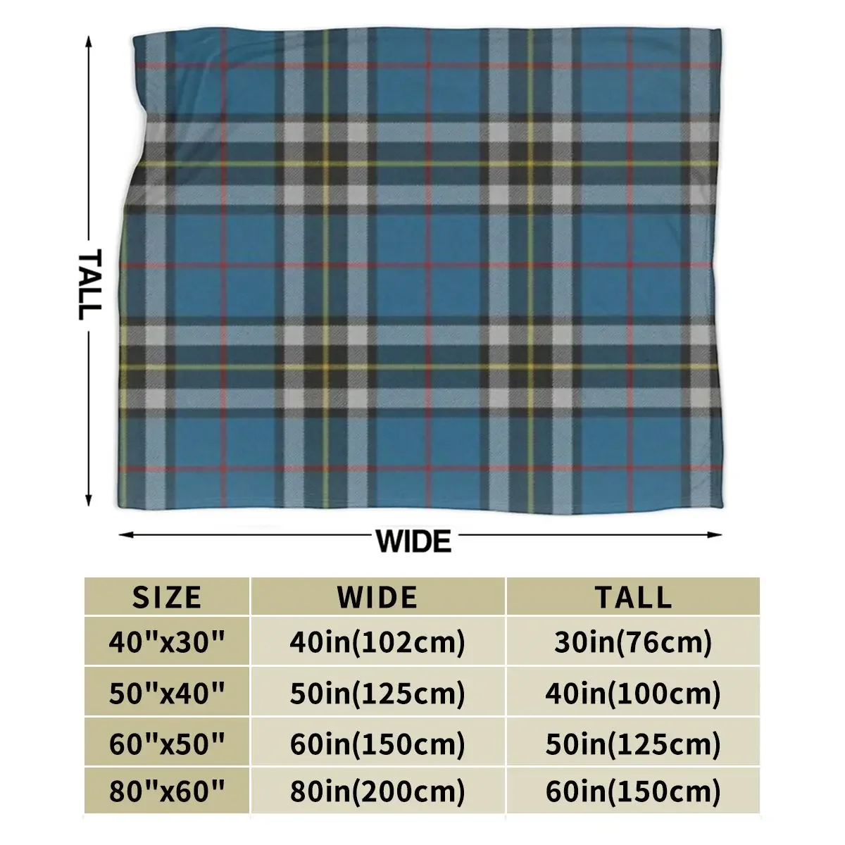 Clan Thomson Tartan Blanket Soft Warm Flannel Throw Blanket Bedding for Bed Living room Picnic Travel Home Sofa