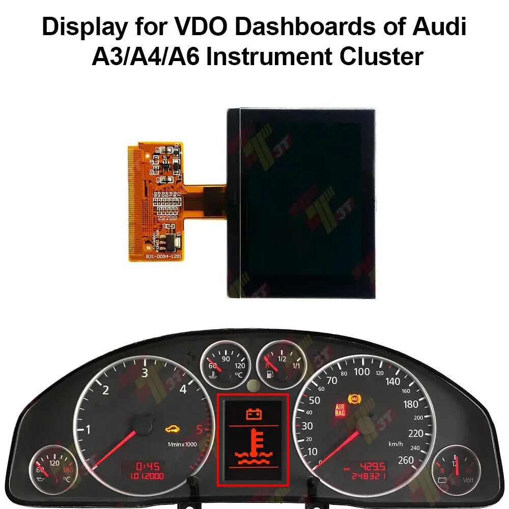 Dashboards VDO Display for Audi A3 A4 A6 Instrument Cluster