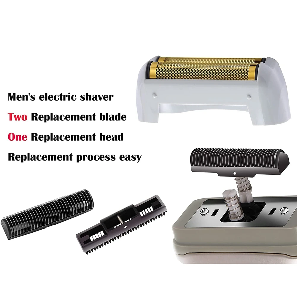 AEE8-Shaver Replacement Foil And Cutters For Andis 17150 17200 Washable 3D Intelligent Floating Shaving Blade