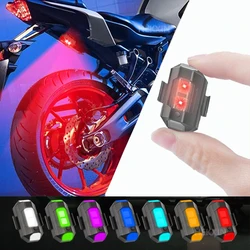 Lumière Stroboscopique LED USB Anti-Collision pour Moto, Drone, Vélo, Avion, Vol de Nuit, Mini Clignotant, Iode, Signal Lumineux