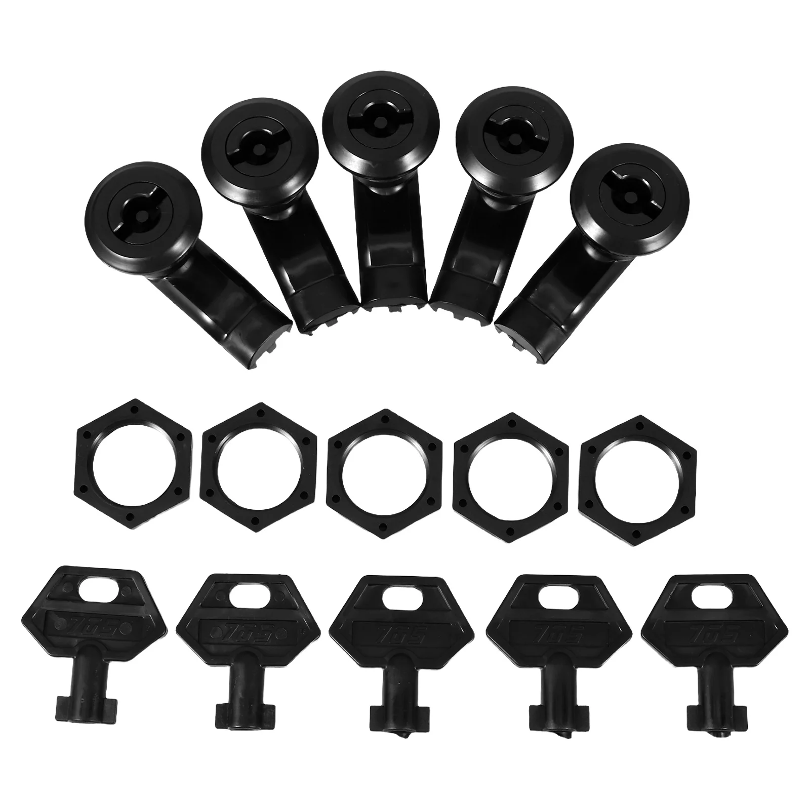 

5Sets Power Distribution Cabinet Lock Black Turn Latch Secure Lock for Electrical Switch Cabinets Meter Box Industrial