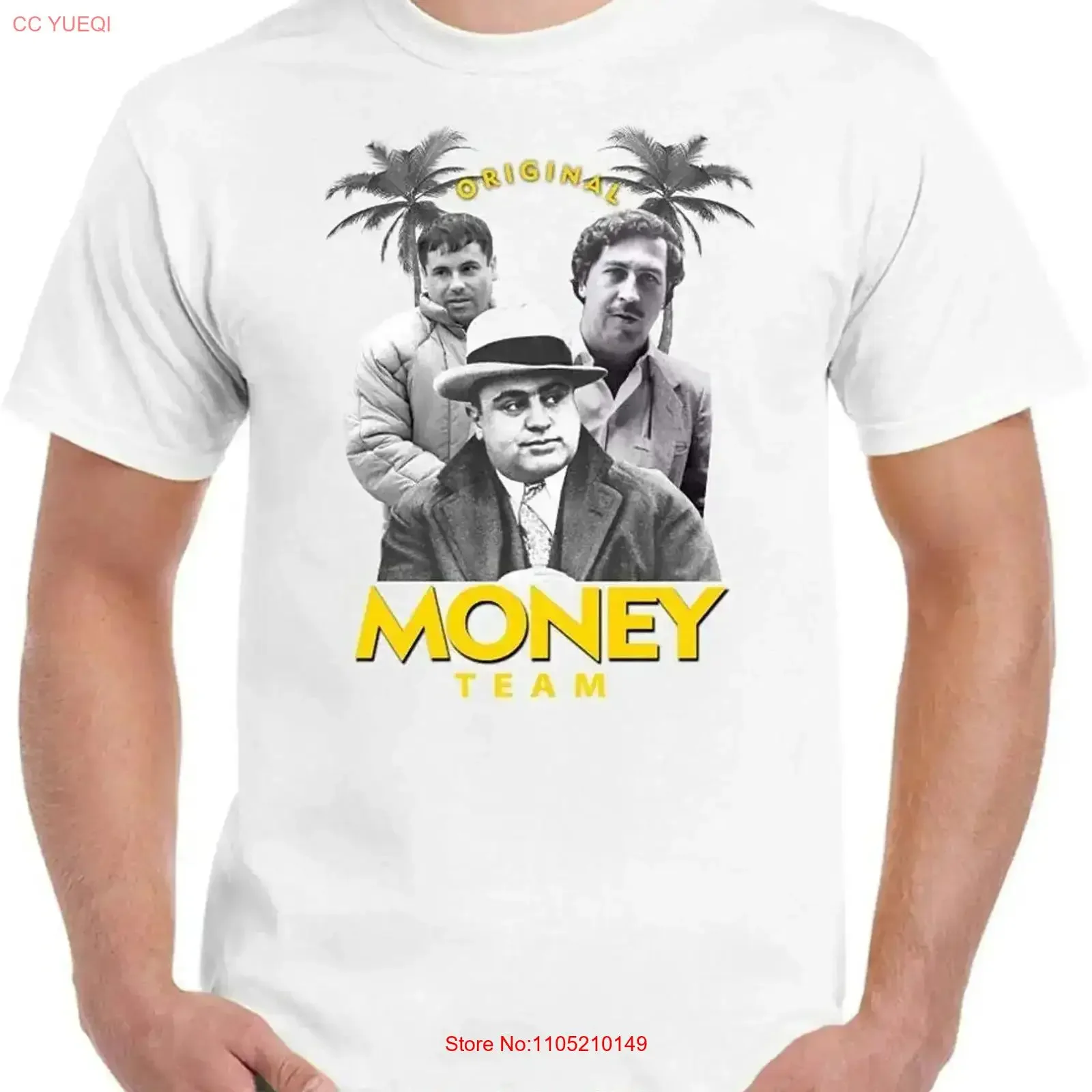 PabIo Escobar El Chapo Al Capone Mens Funny T Shirt Gangster Mafia Size S 5XL vintage Washed streetwear Casual Unisex graphic