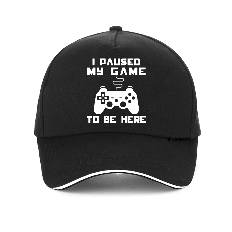 

Gamer baseball cap Men I Paused My Game To Be Here Tops Interesting Play Computer hat High Quality snapback hats bone