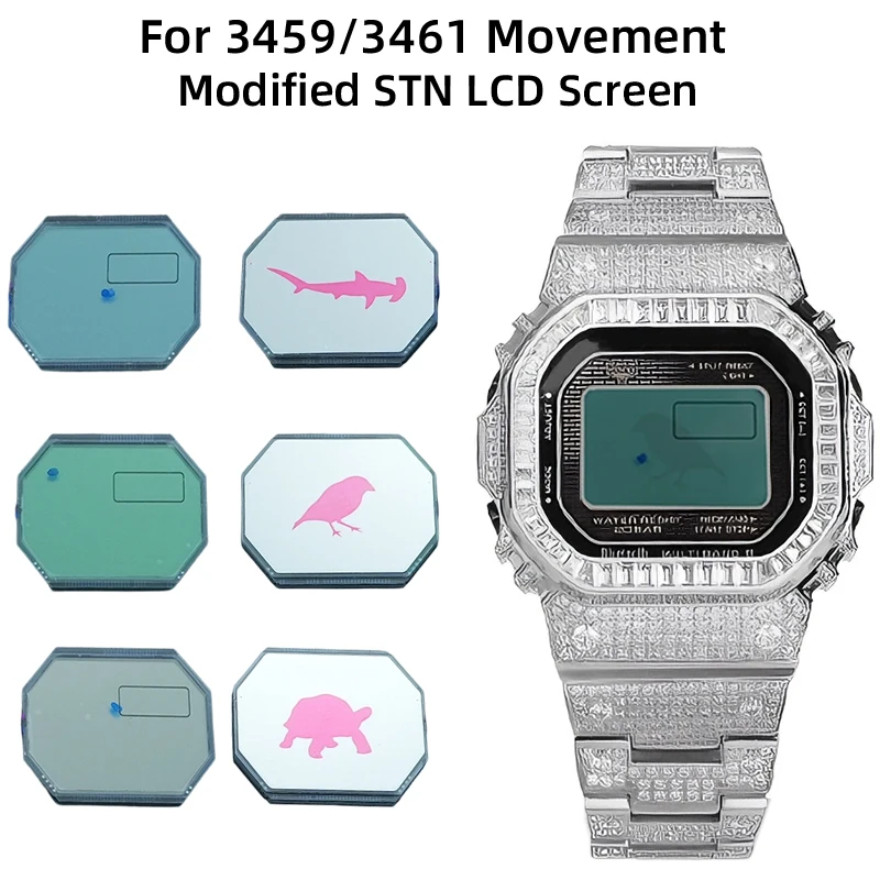 

3459/3461 Movement Animal New Modified STN LCD Screen Positive/Negative Mode LCD Display for Casio G-Shock GW-B5600 GWM-B5000
