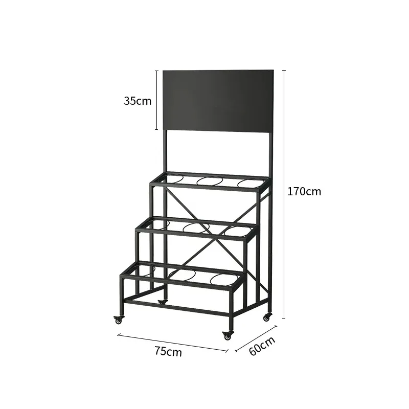 Multi-layer Ladder Flower Display Rack, Removable Florist Flower Bucket Stand for Living Room Decoration