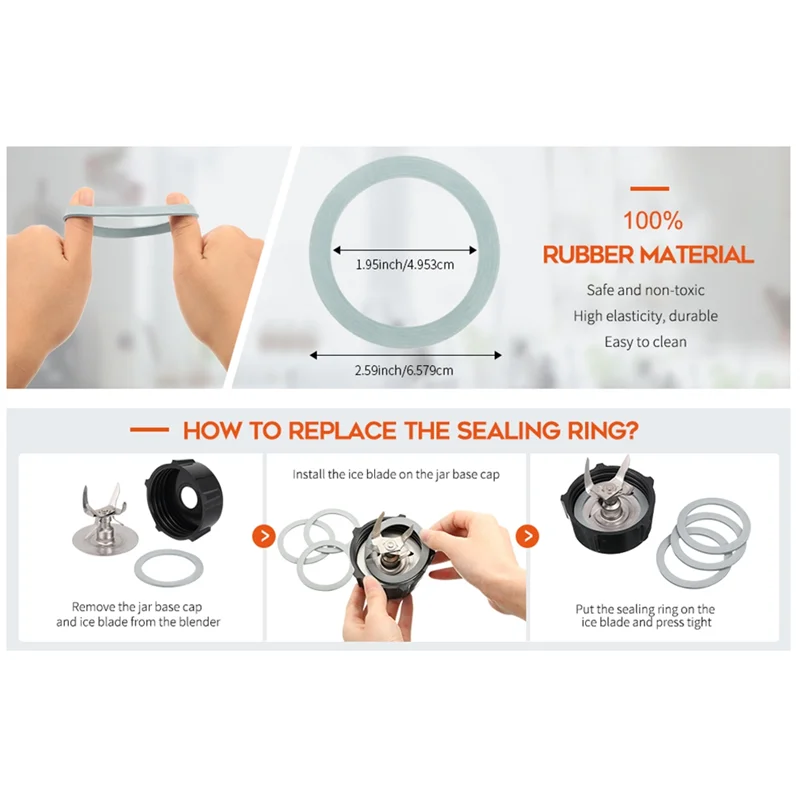 【Flash Sale】Blender Gasket Sealing Replacement O Ring Sealing Ring For Oster And Osterizer Blender Oster Sealing Ring