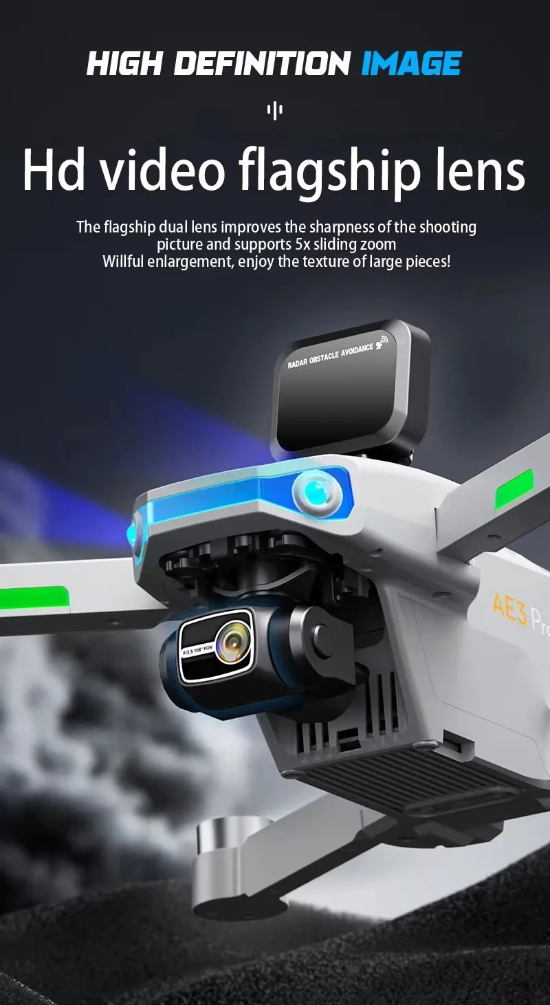 

Brushless Obstacle Avoidance GPS Drone 8K ESC Dual Camera 3-Axis Gimbal Large Touch Screen Obstacle Avoidance Drone Quadcopter
