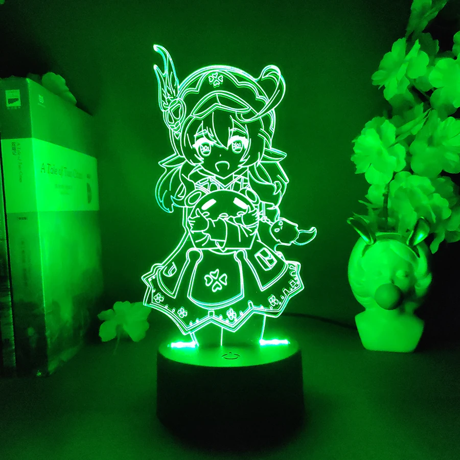 Genshin Impact Klee Night Light 3D Anime Lamp for Bedroom Decor LED Light Atmosphere Bedside Night Lamps Genshin Kids Gift